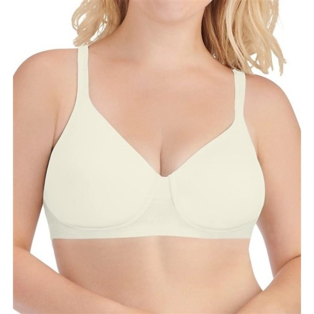 NWOT Vanity Fair 42DD Breathable Luxe Full Fig Wirefree Bra 71265 Ivory 132359
